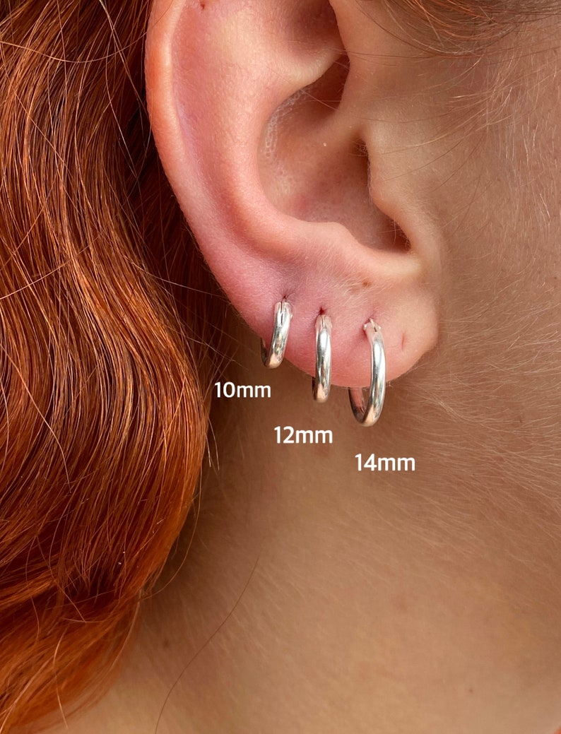 Boucles d'oreilles dormeuses articulées en argent sterling 925 de 1 mm, 2 mm ou 3 mm d'épaisseur image 4