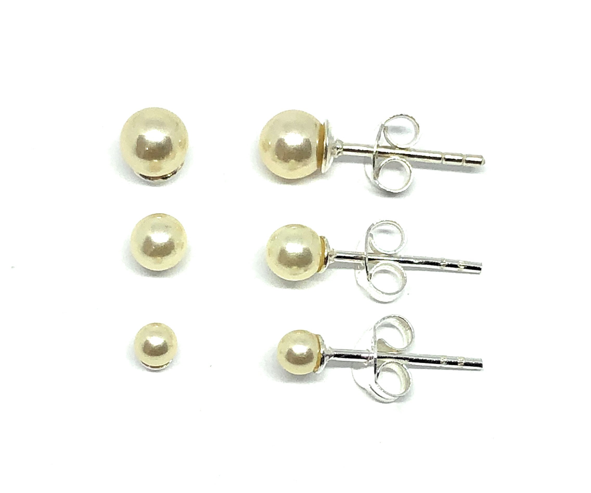 5mm Sterling Pearl Stud main image 1