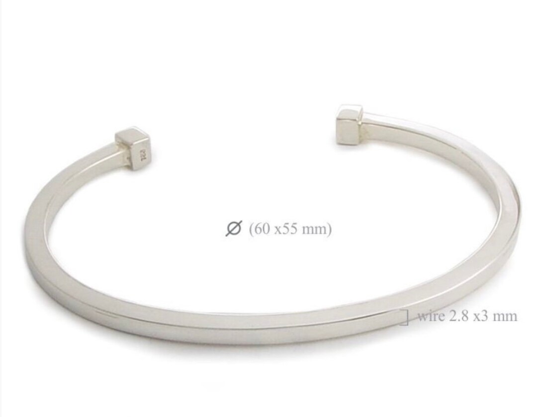 【SCENERITY】Square silver bracelet Amazon.com: 3.5mm Solid .925 Sterling Silver Square Box