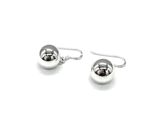 Sterling Silber Kugel Ohrringe: Tropfen, 8, 10, 12, 14, 16 mm