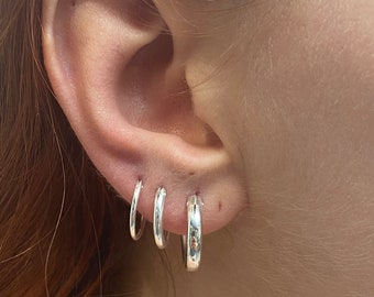 Boucles d'oreilles dormeuses articulées en argent sterling 925 de 1 mm, 2 mm ou 3 mm d'épaisseur