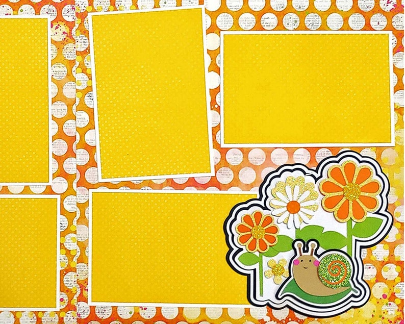 12" by 12" Two Page Scrapbook Layout Kit Hello Sunshine - Etsy