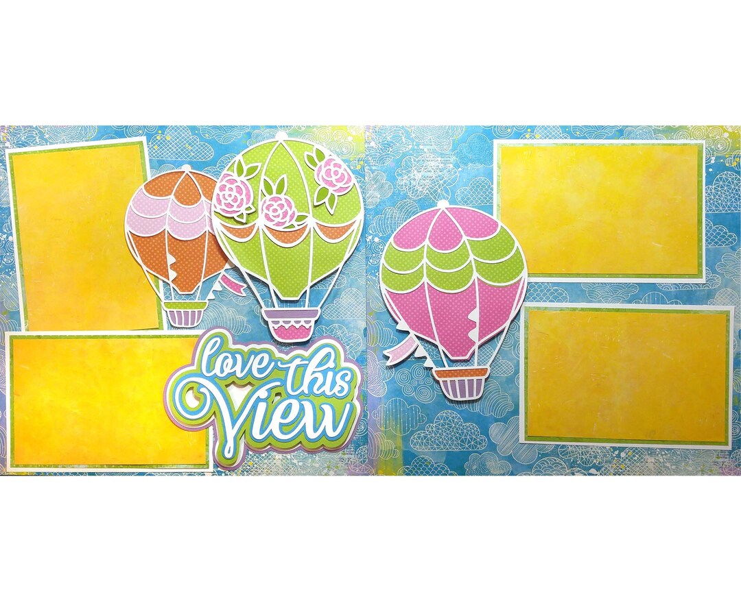 2 Page Scrapbook 12 by 12 Layout Kit Love This View Etsy