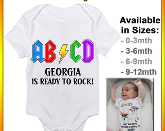 AC/DC Infant Bodysuit Razors Edge Album Black Romper AC/DC Infant Bodysuit Razors Edge Album Black Romper