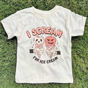 I Scream for Ice Cream Shirt || Kids Halloween Shirt || Halloween Design || Unisex Shirt || Toddler to Youth