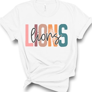 Lions Shirt || Lions School Shirt || Lions Mascot Shirt