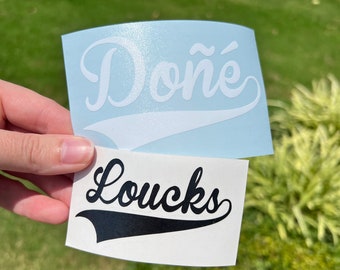 Personalized Name Label | Helmet Decal | Bat Decal | Water Bottle Name Label