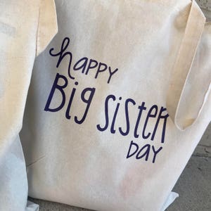 Big Sister Big Brother Hospital Busy Bag Natural Canvas Tote image 4