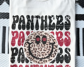 Panthers Happy Face Comfort Colors Shirt
