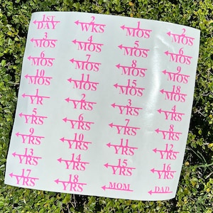 Growth Chart Markers || Height Marker Decals