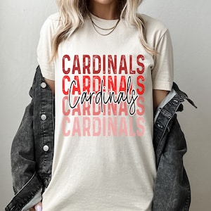 Cardinals Stack Shirt | School Mascot Shirt | Unisex | Comfort Colors Shirt