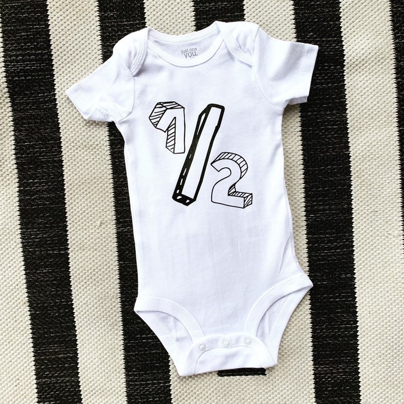 1/2 Half Birthday Onesie - Etsy