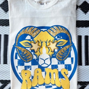 Preppy Rams Mascot Shirt: Comfort Colors Unisex Tee