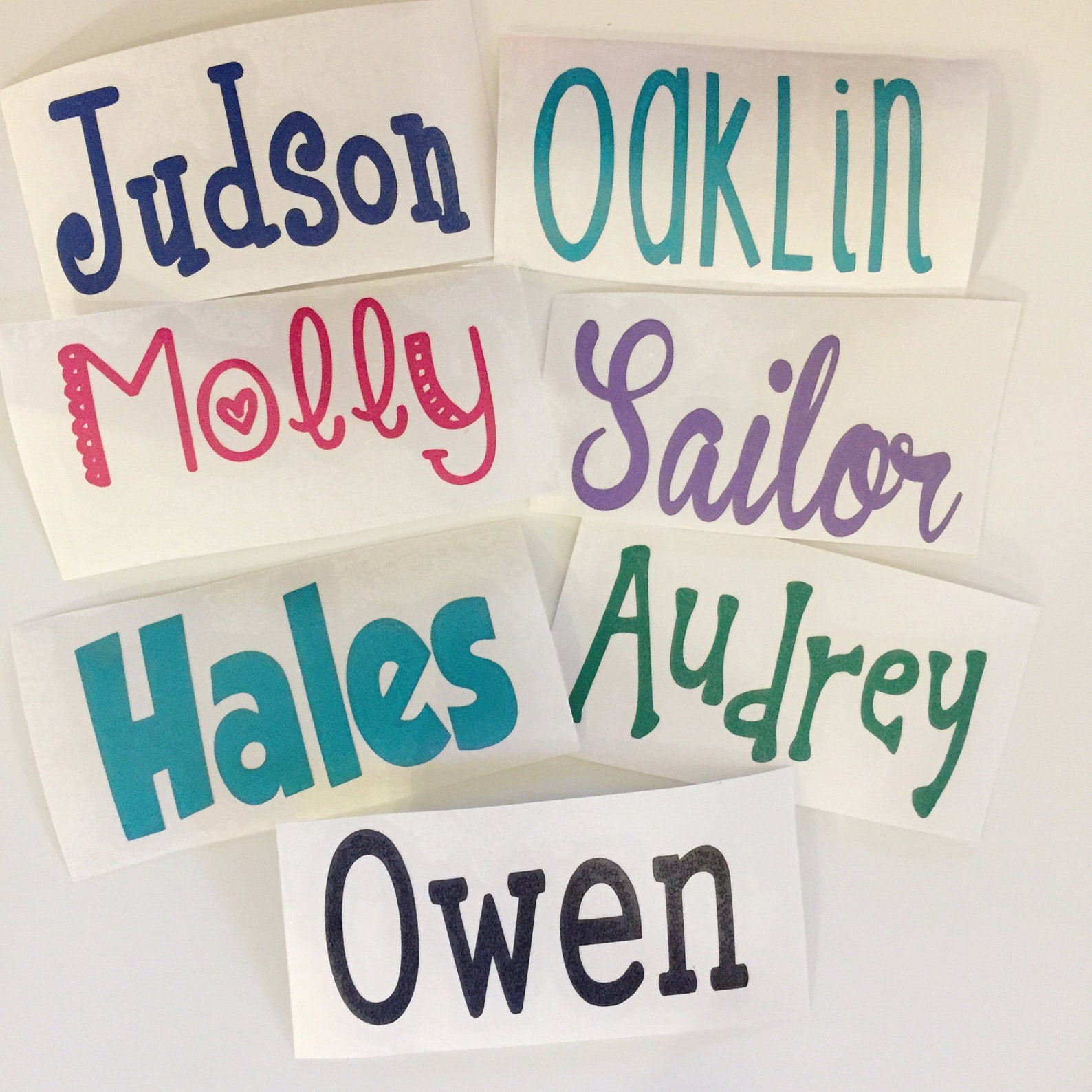 Personalized Name Decal // Vinyl Name Sticker // Name Label Etsy