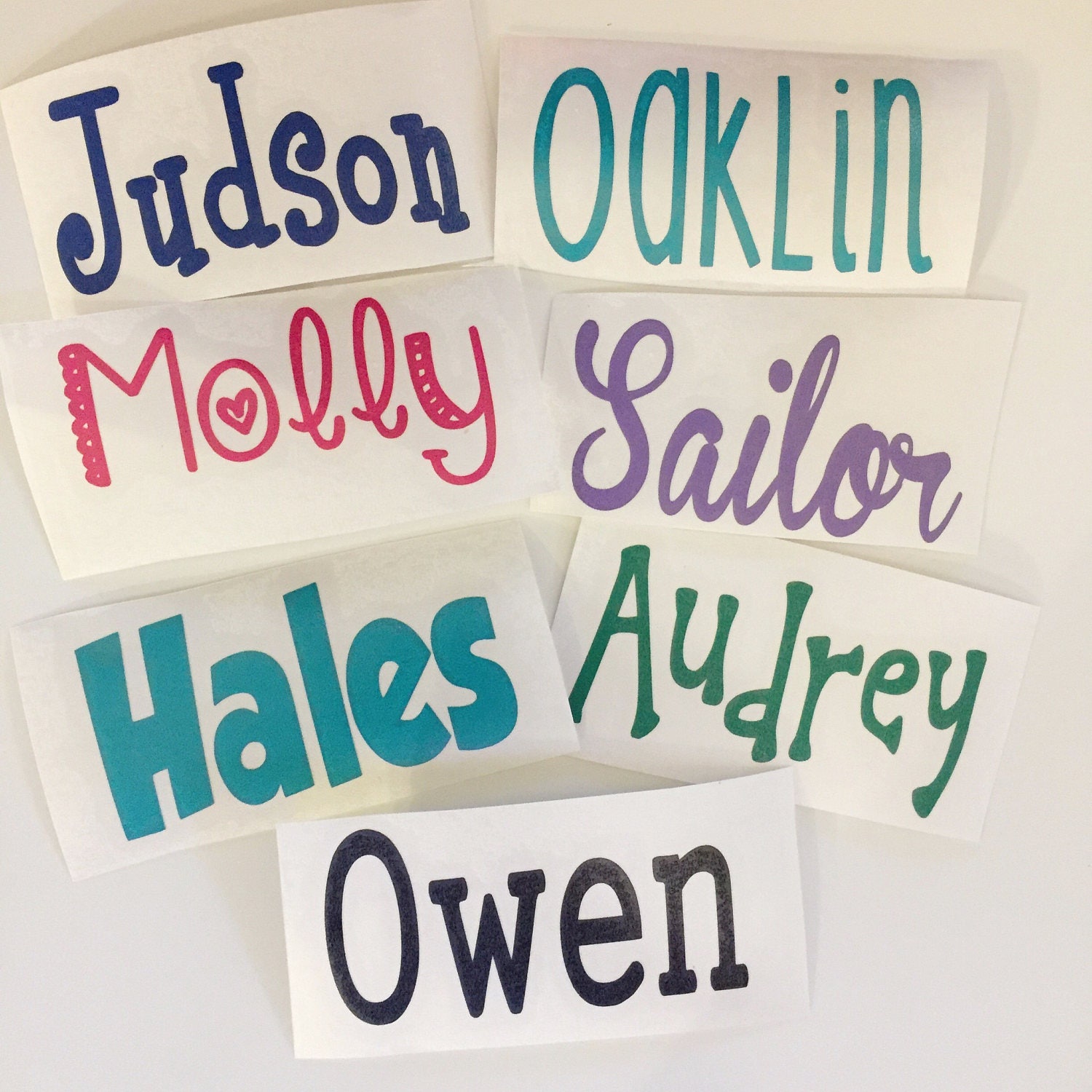 Personalized Name Decal // Vinyl Name Sticker // Name Label Etsy