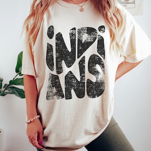 Indians Mascot Grunge Distressed Shirt | Unisex Mascot Shirt | Comfort Colors