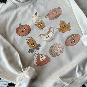 Thanksgiving food sweatshirt sweatshirt | Cozy Thanksgiving | Turkey Day Sweatshirt