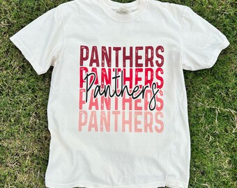 Panthers Stack Shirt | School Mascot Shirt | Unisex | Comfort Colors Shirt