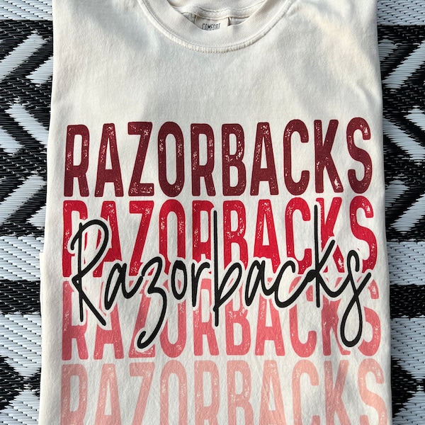 Razorbacks Stack Shirt | School Mascot Shirt | Unisex | Comfort Colors Shirt