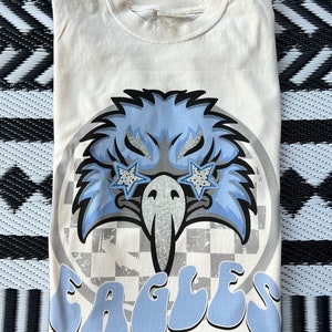 Preppy Eagles Shirt | School Mascot Shirt | Unisex | Comfort Colors Shirt
