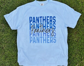 Panthers Stack Comfort Colors Shirt - School Mascot Unisex Tee