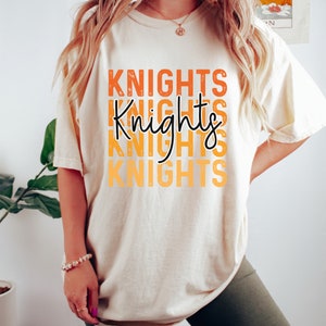 Knights Stack Shirt | School Mascot Shirt | Unisex | Comfort Colors Shirt