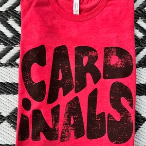 Cardinals Mascot Grunge Distressed Shirt | Unisex Mascot Shirt | Bella Canvas