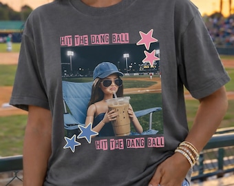 Hit the Dang Ball Tee | Mom Ball Field Shirt | Vintage Style Sports Tee