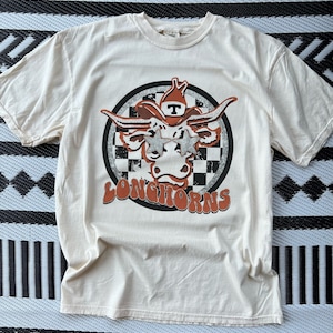 Preppy Longhorns Mascot Shirt - Comfort Colors Unisex Tee