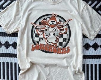 Preppy Longhorns Mascot Shirt - Comfort Colors Unisex Tee