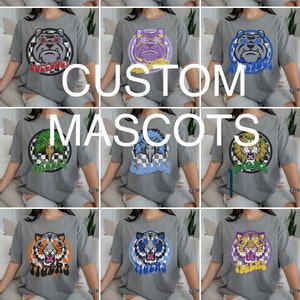 CUSTOM Preppy YOUR MASCOT Shirt | School Mascot Shirt | Unisex | Comfort Colors Shirt