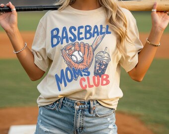 Baseball Moms Club Shirt: Comfort Colors Unisex Tee