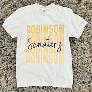 Robinson Senators Stack Shirt | School Mascot Shirt | Unisex | Comfort Colors Shirt