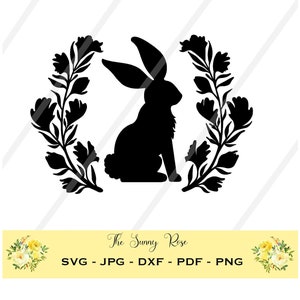 Couronne de lapin de Pâques lapin SVG téléchargement numérique pour Cricut Silhouette Cameo Die Cut Vector