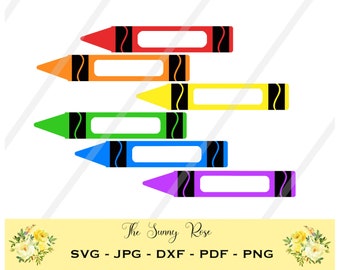 crayon name tags etsy