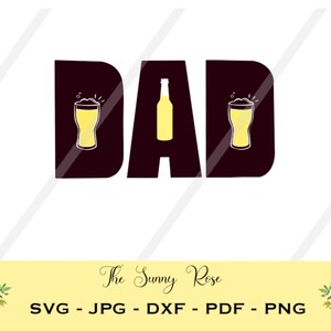 Papa Bier Vatertag Digital Download Datei für Schneidemaschinen wie Cricut und Silhouette SVG PNG
