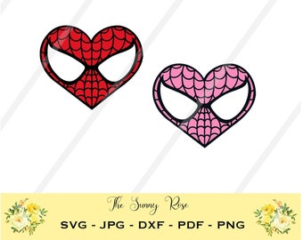 Spiderman Heart Girl and Boy Superhero Digital Download Cut - Etsy España