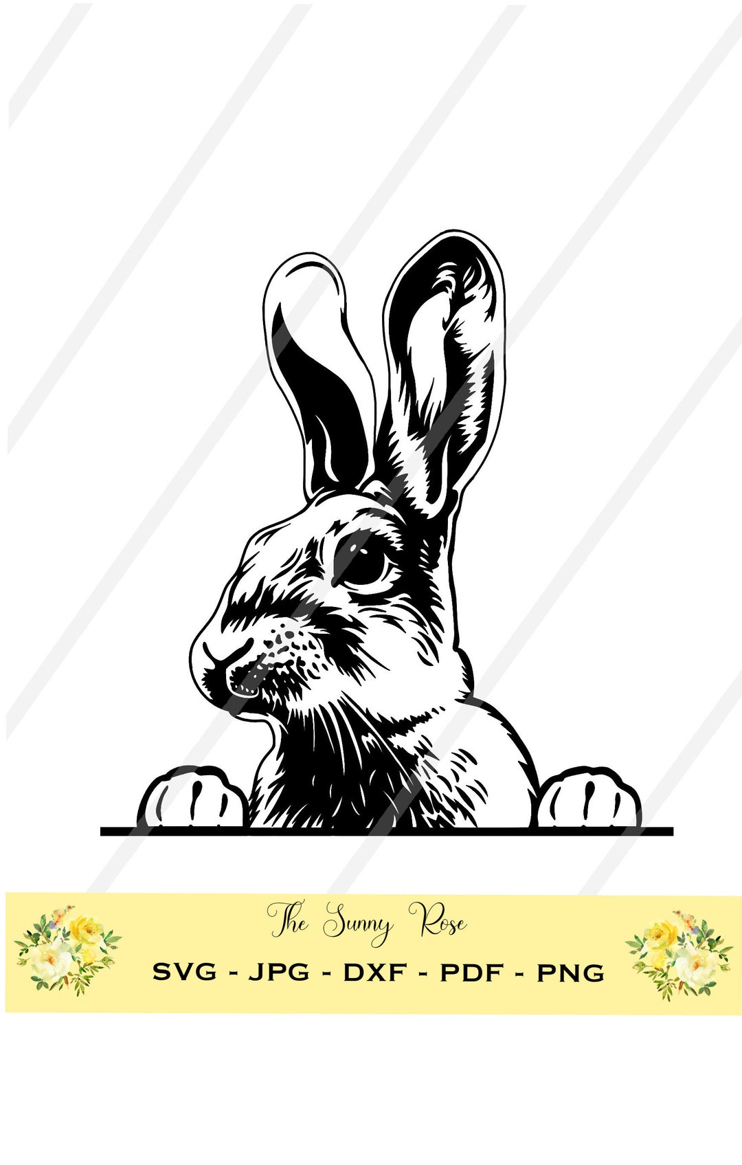 Easter Bunny Rabbit SVG Digital Download for Cricut, Cameo, Silhouette ...