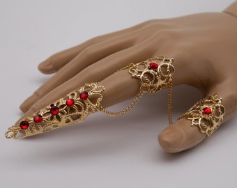 gold filigree Claw Nail ~ Nails ~ Nail ~ Claws ~ Rings ~ Gothic ~ Nails ~ Tips