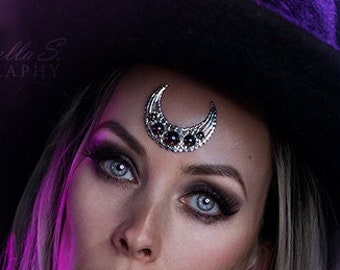 Moon Bindi ~ Wicca ~ Witch ~ Witchy ~ Goth ~ Pagan ~ Occult ~ Strega ~ Ritual ~ Witch ~ Elf ~ Elf ~ Moon Child ~ Moon Tiara ~ Headdress -