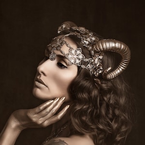 Ram Headpiece ~ gothic ~ faun ~ fantasy ~ antlers ~ horns ~ ram