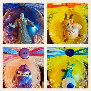 Hercules Character Globe Ornaments ( Available with personalized tag) Hades, Phil, Pain, Panic