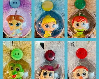 Adornos de globo de Teeny Tiny Neverland Friends (6 para elegir) Etiqueta personalizada disponible