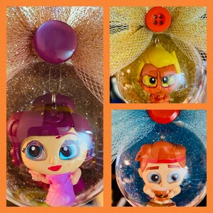 Teeny Tiny Hercules Character Globe Ornaments( 3 to choose from) Personalized tag available