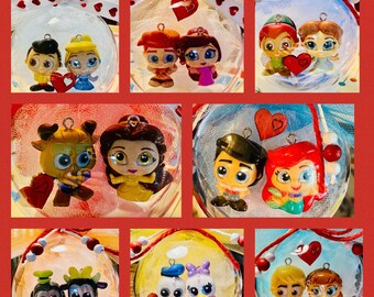 Adornos de globo de dúos enamorados