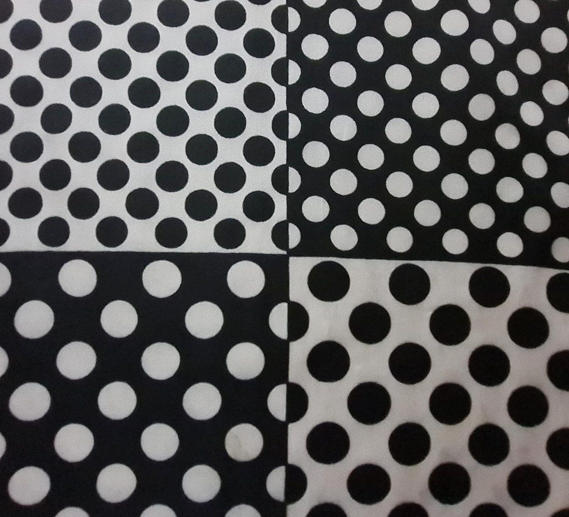 Gents Scarf Vintage Authentic Polka Dot Black White Silk Long Mens, foto 4 di 5
