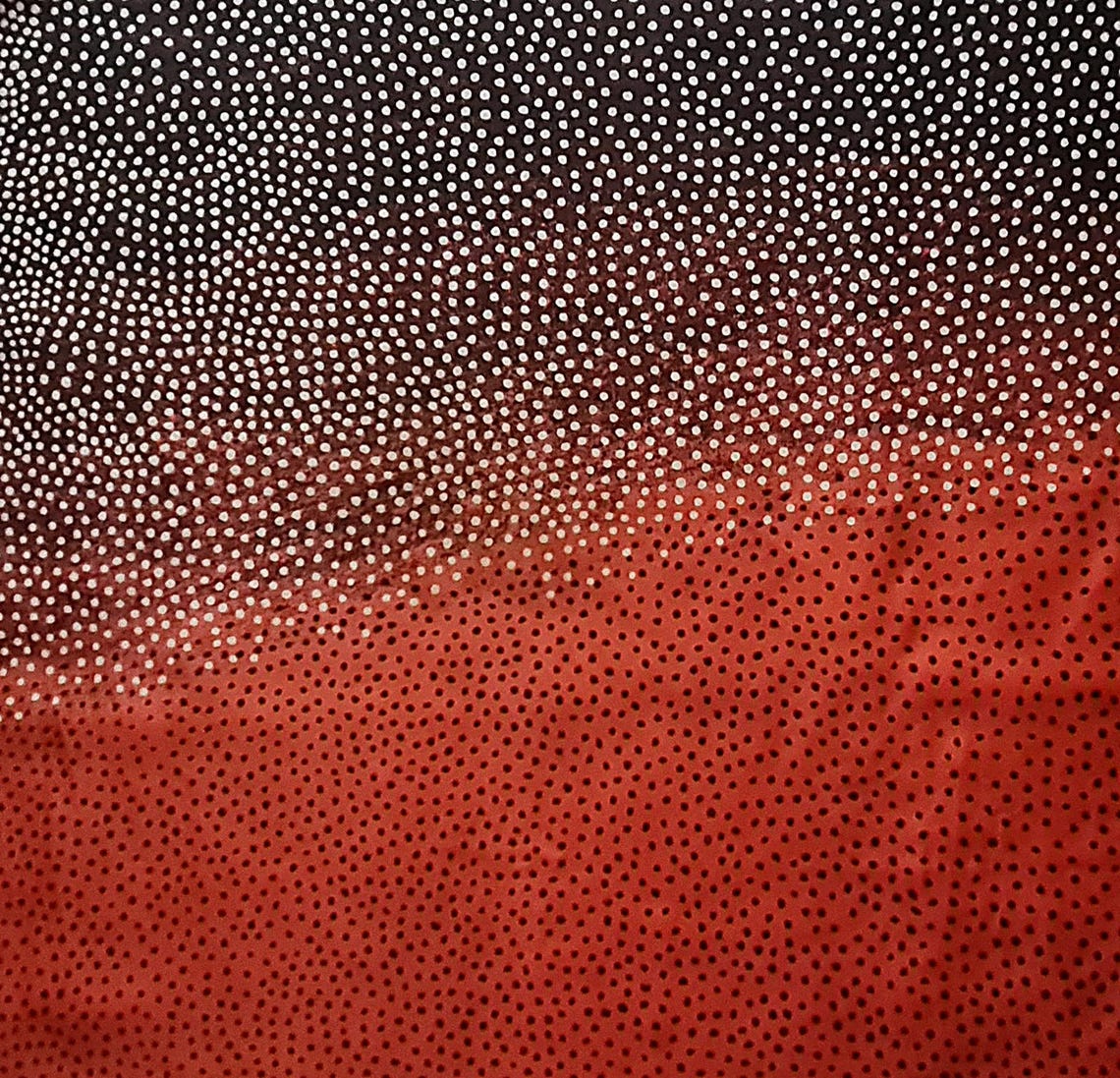 Scarf Vintage Authentic Polka Dot Orange Brown White Silk 26" Square, foto 3 di 5