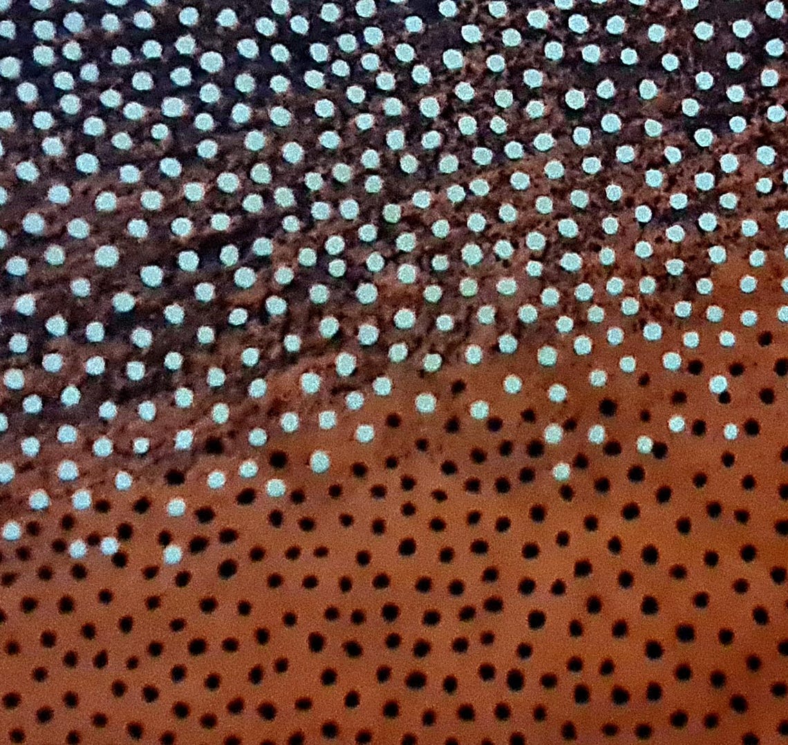 Scarf Vintage Authentic Polka Dot Orange Brown White Silk 26" Square, foto 4 di 5