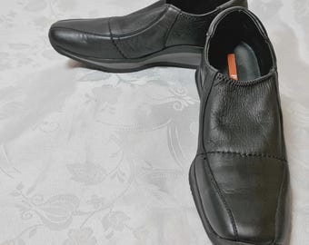 Zapatos planos cómodos de piel negra Prada auténticos vintage para mujer, talla US 6 EU 36.5