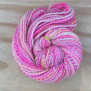 Handspun Worsted Weight Yarn 95 Yards Merino Wool Hand Spun Skein